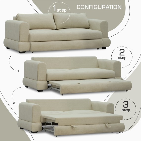 Sofa HOBEL SIDNEY PLUS 3 F/R CREAM BEATTO 1065 (2) 