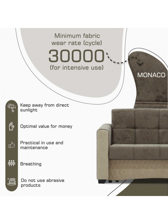 Բազմոց HOBEL SKY CAPUCHINO MONACO 4/ CREAM BREEZE 2 (1) 