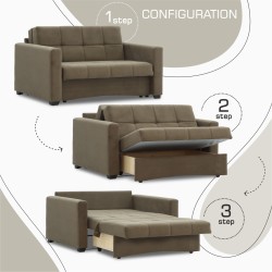 Sofa HOBEL SKY F/R BROWN LEONARDO 6 (2) 