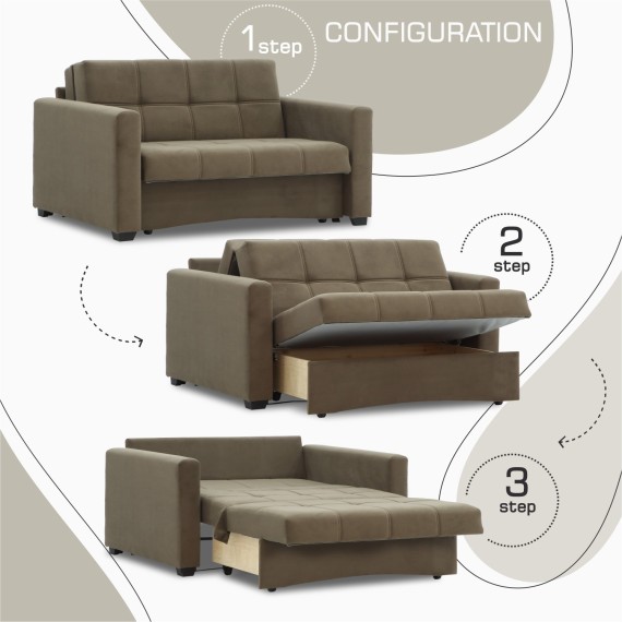 Диван HOBEL SKY F/R BROWN LEONARDO 6 (2) 