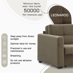 Sofa HOBEL SKY F/R BROWN LEONARDO 6 (2) 