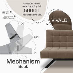 Sofa HOBEL STAR F/R BROWN VIVALDI 22 (2) 
