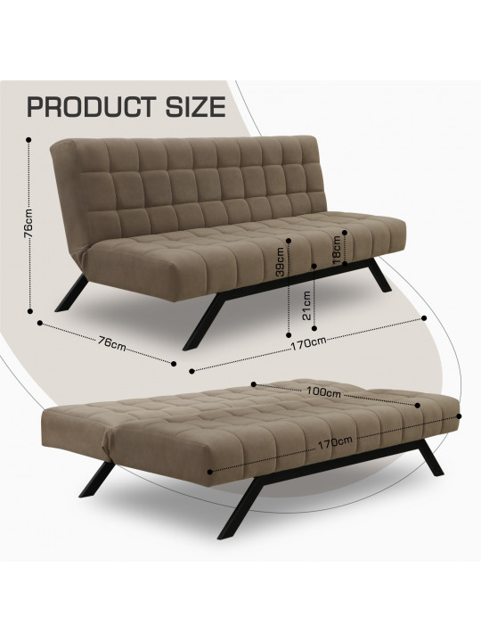 Բազմոց HOBEL STAR F/R BROWN VIVALDI 22 (2) 