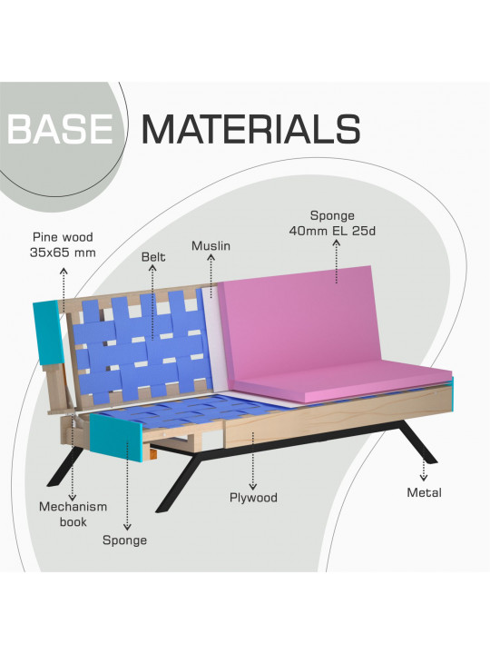 Բազմոց HOBEL STAR F/R LIGHT GREY VIVALDI 6 (2) 
