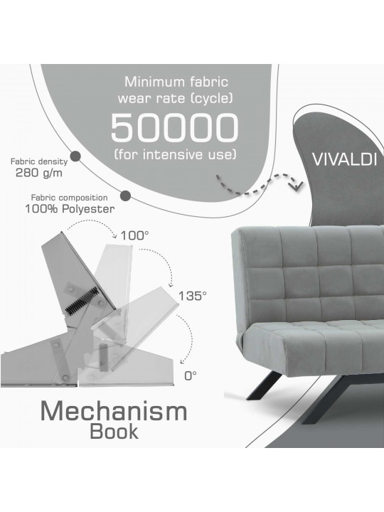 Sofa HOBEL STAR GREY VIVALDI 7 (2) 