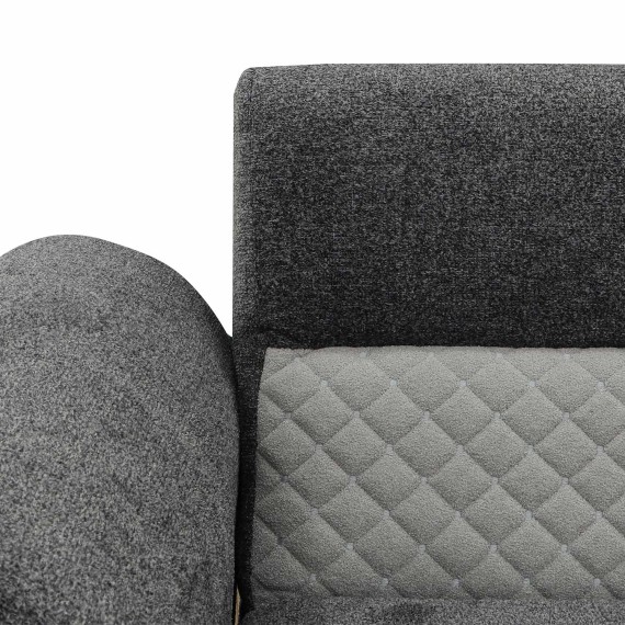 Гарнитур HOBEL STONE 3+1+1 DARK GRAY BEATTO 1079/BUKLE 9/ INFINIY 991 (3) 