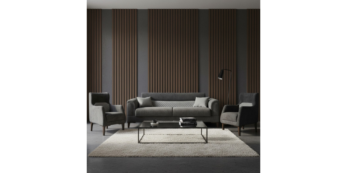 Հավաքածու HOBEL STONE 3+1+1 DARK GRAY BEATTO 1079/BUKLE 9/ INFINIY 991 (3) 