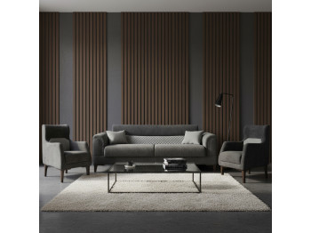 Sofa set HOBEL STONE 3+1+1 DARK GRAY BEATTO 1079/BUKLE 9/ INFINIY 991 (3) 