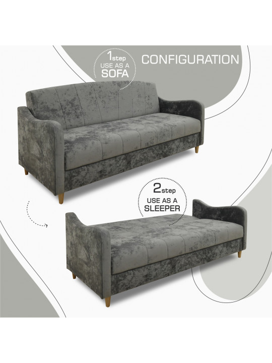 Sofa set HOBEL UTA 3+1+1 GREY MONACO 14 (4) 