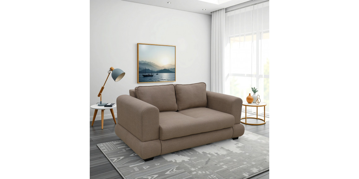 Sofa HOBEL SIDNEY PLUS 2 STR F/Z LIGHT BROWN BUKLE 5 (1) 