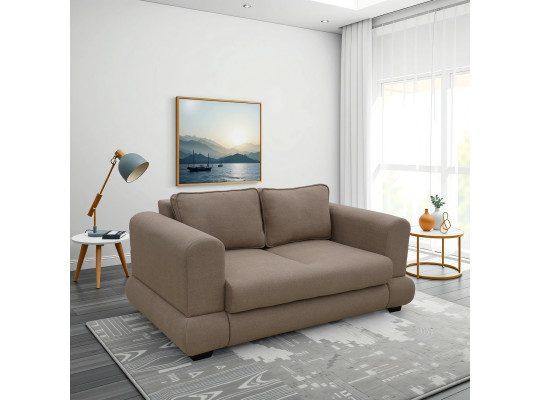 Диван HOBEL SIDNEY PLUS 2 STR F/Z LIGHT BROWN BUKLE 5 (1) 