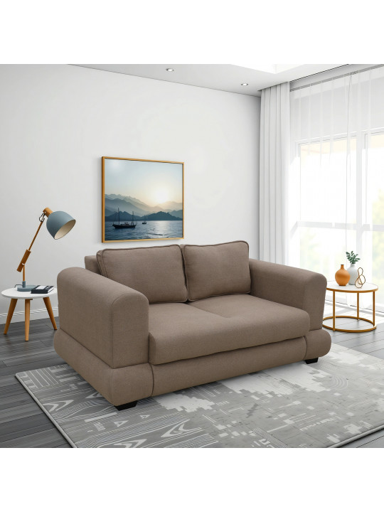 Բազմոց HOBEL SIDNEY PLUS 2 STR F/Z LIGHT BROWN BUKLE 5 (1) 