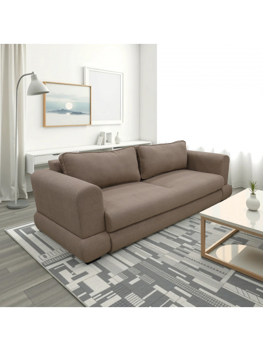 Բազմոց HOBEL SIDNEY PLUS 3 STR F/Z LIGHT BROWN BUKLE 5 (2) 