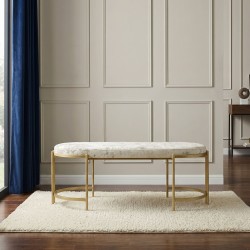 Табурет и пуф HOBEL BENCH-01 METAL GOLD/MONACO 13 (1) 