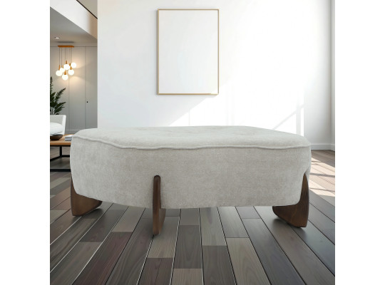 Armchair HOBEL DANIA POUFIK CREAM BONCUK 4/ BROWN BEATTO 1012 (1) 
