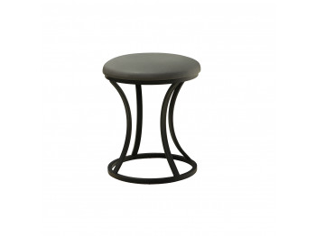 Աթոռակ HOBEL RING METAL BLACK/LEATHER GREY (1) 