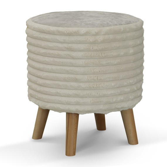 Табурет и пуф HOBEL SONYA ROUND MEGA IVORY/CREAM MONACO 2 (1) 