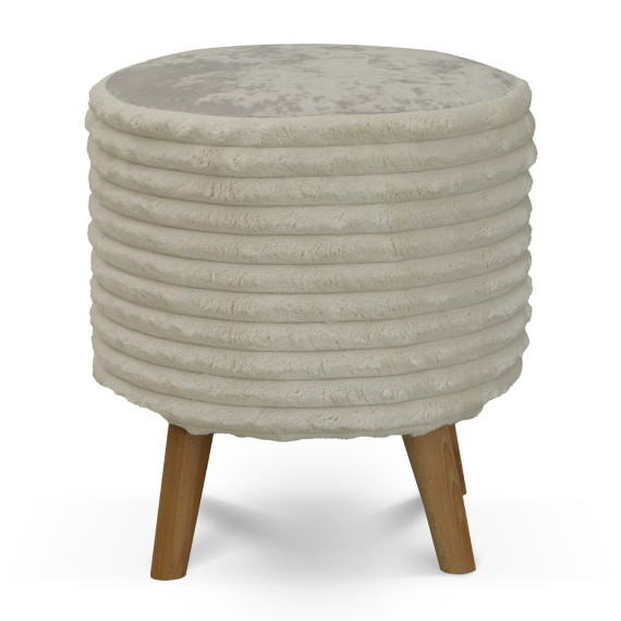 Табурет и пуф HOBEL SONYA ROUND MEGA IVORY/CREAM MONACO 2 (1) 