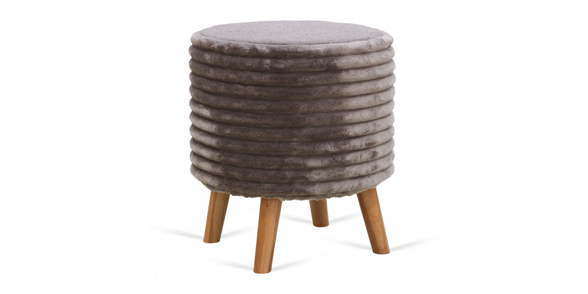 Stool & pouf HOBEL SONYA ROUND MEGA TAUPE/GREY BUK 7 (1) 