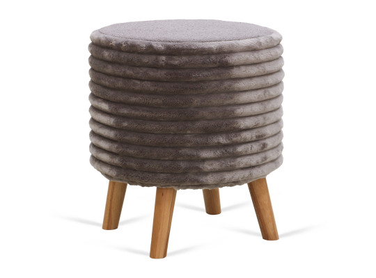 Stool & pouf HOBEL SONYA ROUND MEGA TAUPE/GREY BUK 7 (1) 