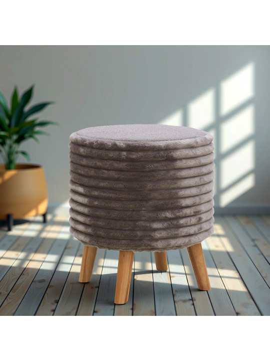 Աթոռակ HOBEL SONYA ROUND MEGA TAUPE/GREY BUK 7 (1) 