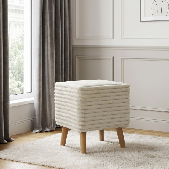 Stool & pouf HOBEL SONYA SQUARE MEGA IVORY/CREAM MONACO 2 (1) 