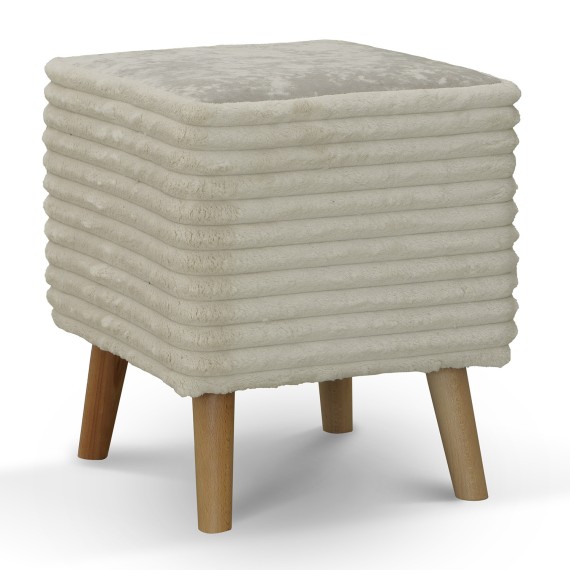 Stool & pouf HOBEL SONYA SQUARE MEGA IVORY/CREAM MONACO 2 (1) 