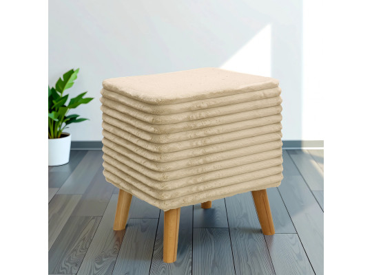 Stool & pouf HOBEL SONYA SQUARE MEGA BEACH/CREAM BUK 4 (1) 