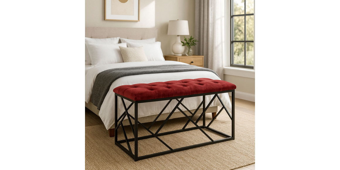 Stool & pouf HOBEL TWIST METAL BLACK LSL/40x80X35 FACE 18 (1) 