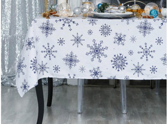 Tablecloth SIMA-LAND BLUE SNOWFLAKES 250X149 cm 5135289