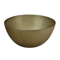 Bowl KOOPMAN 044200010 GLASS DIA 15CM GOLD (246637)