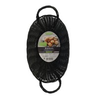 Хлебница KESPER 17626 WEAVED PLASTIC BLACK W/HANDLE 