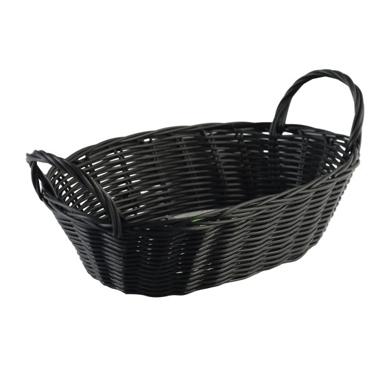 Хлебница KESPER 17626 WEAVED PLASTIC BLACK W/HANDLE 