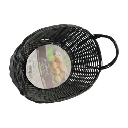 Хлебница KESPER 17626 WEAVED PLASTIC BLACK W/HANDLE 