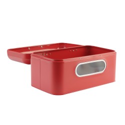 Хлебница KESPER 18050 METAL S.STELL RED 