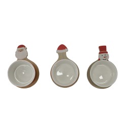 Тара KOOPMAN 278001120 SERVING SET ON BAMBOO TRAY XMAS 6PCS (490337)