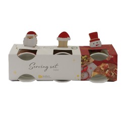 Тара KOOPMAN 278001120 SERVING SET ON BAMBOO TRAY XMAS 6PCS (490337)