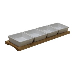 Bowl KESPER 58065 BAMBOO TRAY 4PCS SET 