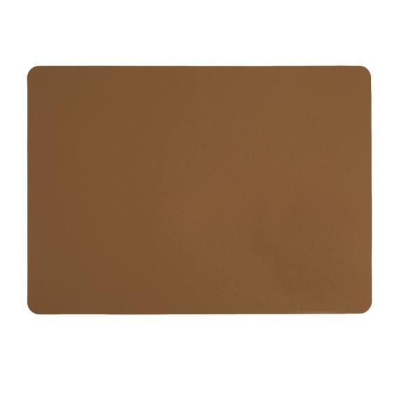 Table runner KESPER 77492 LEATHER LOOK DARKBROWN 