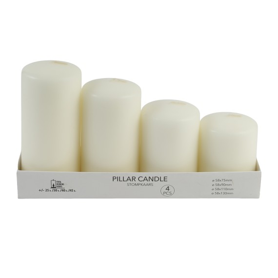 Свеча KOOPMAN CANDLES SET OF 4 IN OFF WHITE (TL3100040)