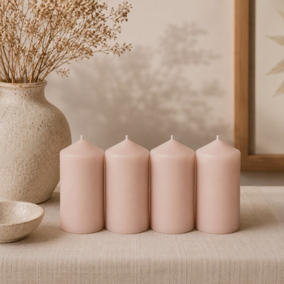 Candle KOOPMAN CANDLES SET OF 4 IN SAND COLOU (TL3100350)