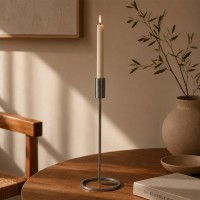 Candlestick KOOPMAN CANDLE HOLDER 19CM SILVER (105569) (A67101400)