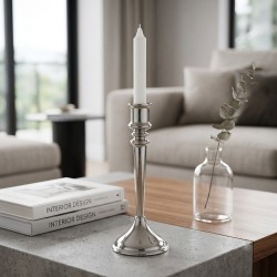 Candlestick KOOPMAN CANDLE HOLDER 22CM SILVER (A98100320)