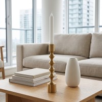 Candlestick KOOPMAN CANDLE HOLDER 23CM GOLD (615870) (A98016560)