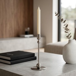 Candlestick KOOPMAN CANDLE HOLDER 23CM SILVER (121057) (A67101460)