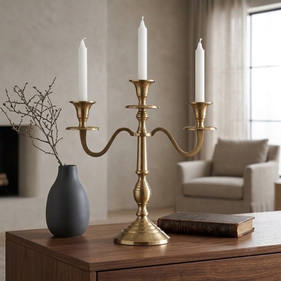 Candlestick KOOPMAN CANDLE HOLDER 30CM GOLD 2ASS (588409) (A67102210)