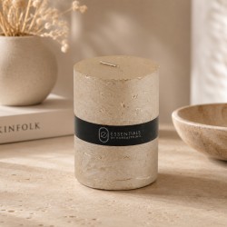 Candle KOOPMAN CANDLE PILLAR 6X8CM 3ASS CLR (601580) (ACC703550)