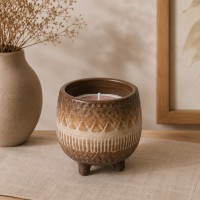 Candle KOOPMAN CERAMIC JAR 2ASS SCENTED (CC5073760)