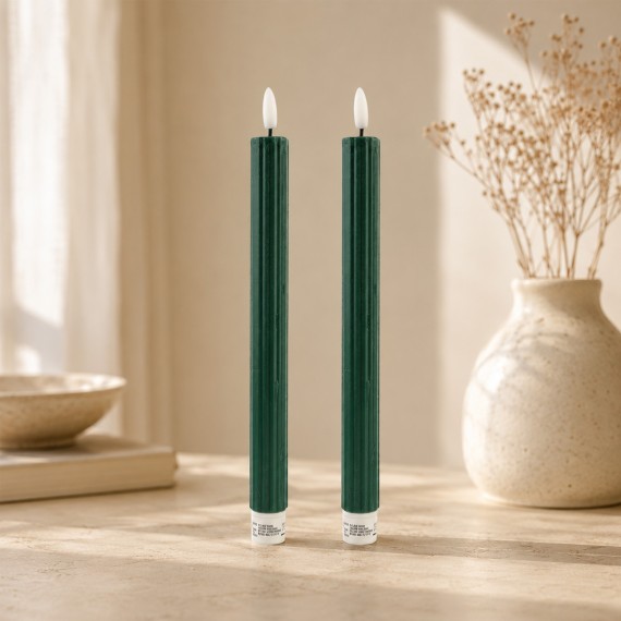 Candle KOOPMAN DINNER CANDLE 2PCS 25CM 3ASS (182287) (AWL101310)