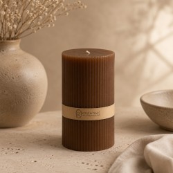 Candle KOOPMAN PILLAR 7X14CM MUD (420901650)